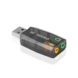 Compact USB to 3.5mm Audio Adapter - Premium Stereo Sound Enhancement (Gray)
