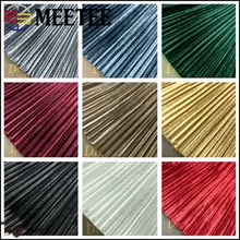 Meetee 50/100 см X 150 см однотонные Цвет плиссированная Ткань Золотая Бархатная ткань; сезон зима-весна, футболка с юбкой Garment Accessories FA225