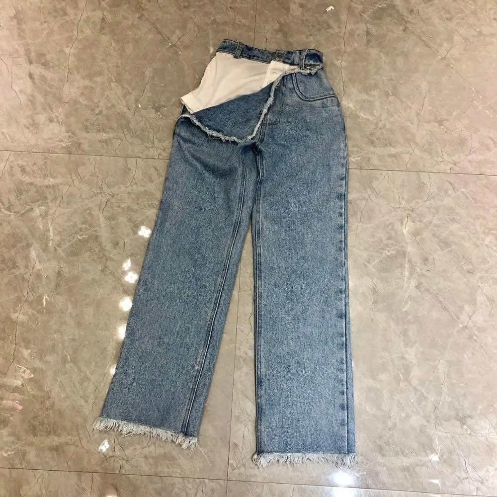 

2019 autumn chic women casual jeans female high waist straight denim pants trouse ddxgz2 8.24