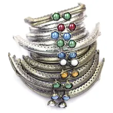 

1Pc Kiss Clasp Lock For Coin Purse Bag Wallet Resin Head Lotus Lace Arch Rectangle Frame Metal DIY Craft Findings 10 Styles