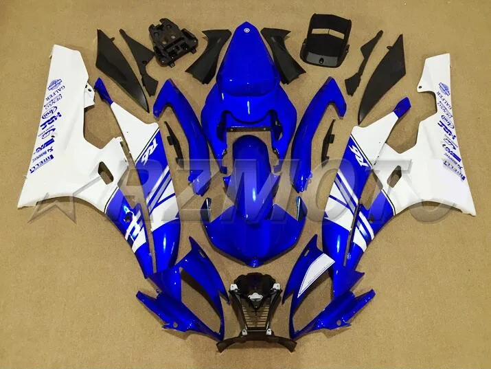 ABS полный обтекатель наборы Подходит для YAMAHA YZF-R6 2006 2007 обтекатели комплект YZF R6 06 07 литья под давлением белый синий