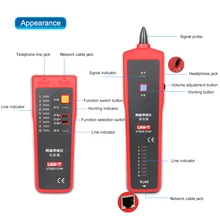 UNI-T провода трекер ручной инструмент для тестирования кабеля/сетевой кабель/телефонная линия калибровки Кабельный тестер UT658 тестер провода трекер