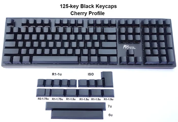 

NPKC 125-key Single Color Cherry Profile Blank Thick PBT Keycaps ANSI ISO for Cherry MX Switches of Mechanical Keyboard