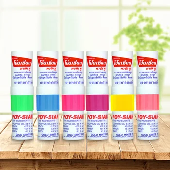 

Thailand Mint Cylinder Nasal Inhaler Refresh Brain Anti Fatigue Cure Stuffy Nose Rhinitis Nasal Aspirator 6 colors