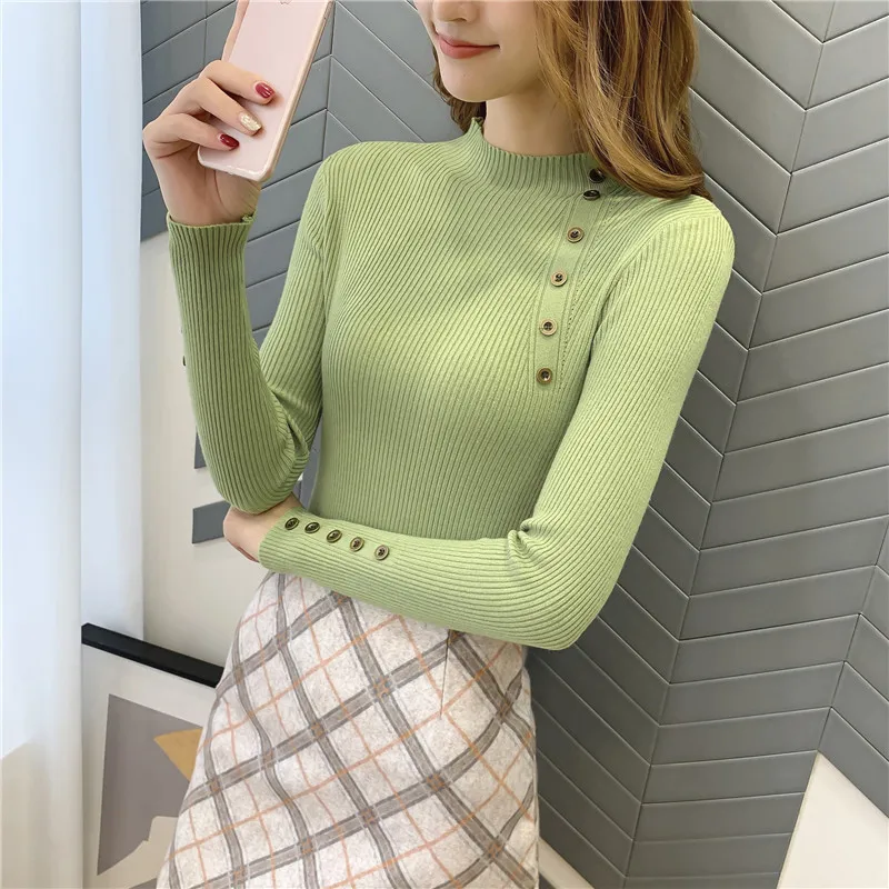 OHCLOTHING 9321 реальная съемка новая кнопка вязаный эластичный джемпер 25-1st пол, 4 строки, 5 полок