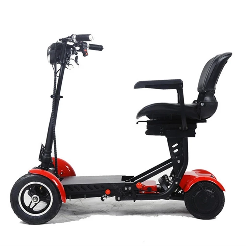 New Four Wheels Electric Scooter Bicycles With Armrest 10 Inch 36V 500W 15.6Ah 40KM Portable Bike For Elderly | Спорт и развлечения