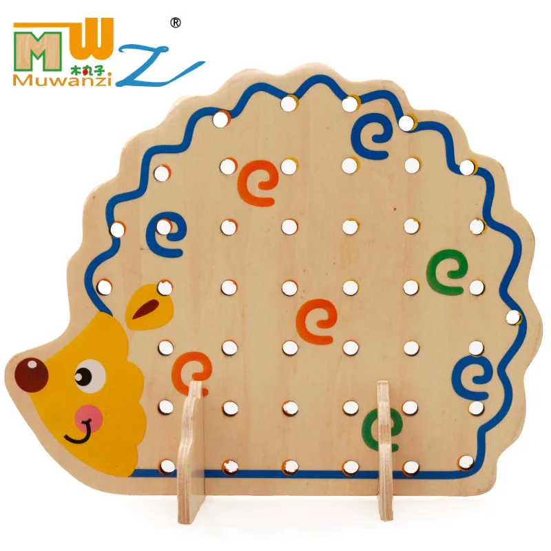 

Children Early Childhood Educational Beaded Bracelet Bead-stringing Toy Building Blocks Hedgehog Fruit Beaded Bracelet Threading