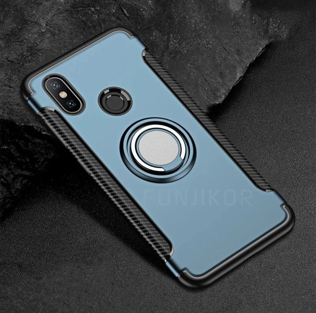 Blue Автомобильный держатель кольцо Гибридный ПК чехол для huawei Nova 3i 3 P30 P20 P10 Pro mate 20 Lite Honor 10 10i 9 8X8 S 7X P Smart Plus крышка - Цвет: Blue