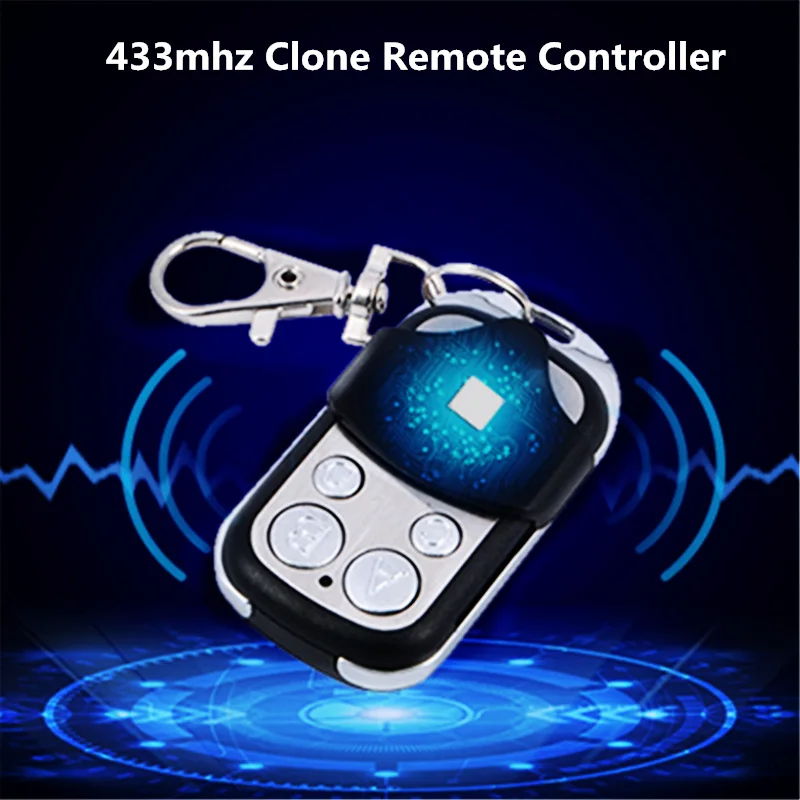 

4 CH ABCD 433/433.92MHZ Wireless RF Remote Controller Copy With Keychain For Electric Gate Garage Door Key Switch Controller