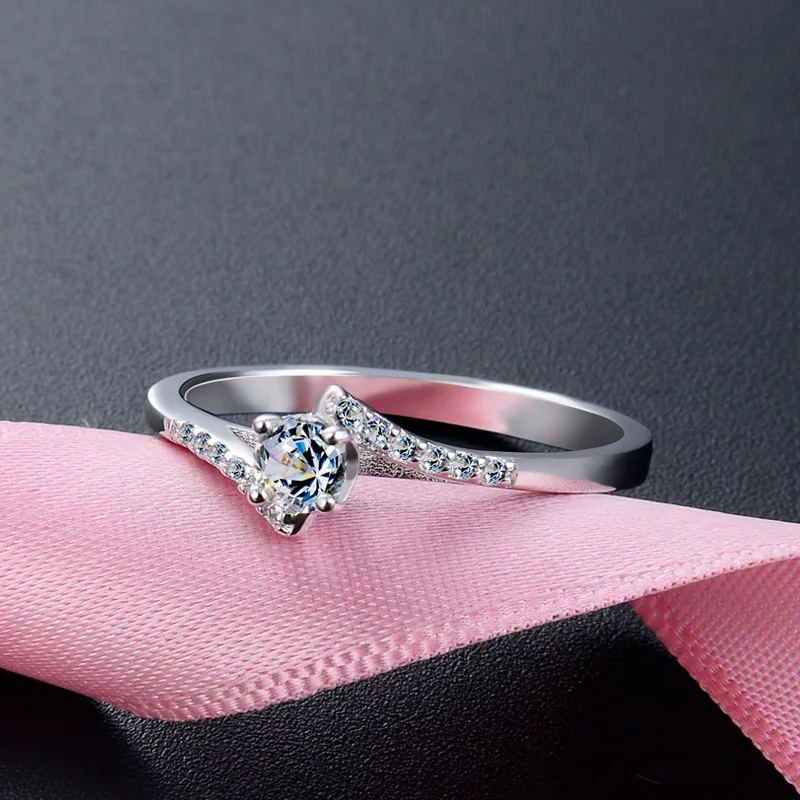 Bague Ringen Стерлинговое Серебро 925 ювелирные изделия кольца для женщин девять сердец и один цветок Простые современные модные Свадебные обручальные кольца