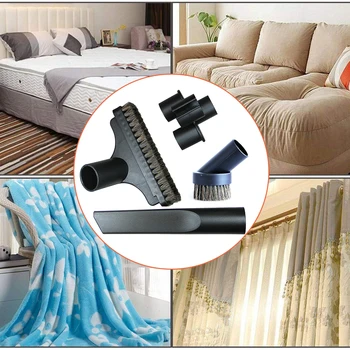 

4pcs MaximalPower Vacuum Attachments Accessories Cleaning Kit Brushes For 1 1/4" Hose Upholstery Nozzle Crevice/Round Nozzle
