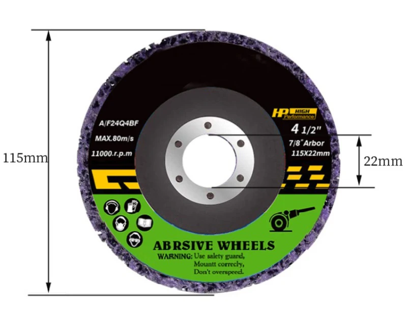 2/5pcs 125mm Grind Disc Abrasive Wheel Paint Rust Remover Poly Strip Disc for Angle Grinder Clean Polish Metal Motorcycles Car