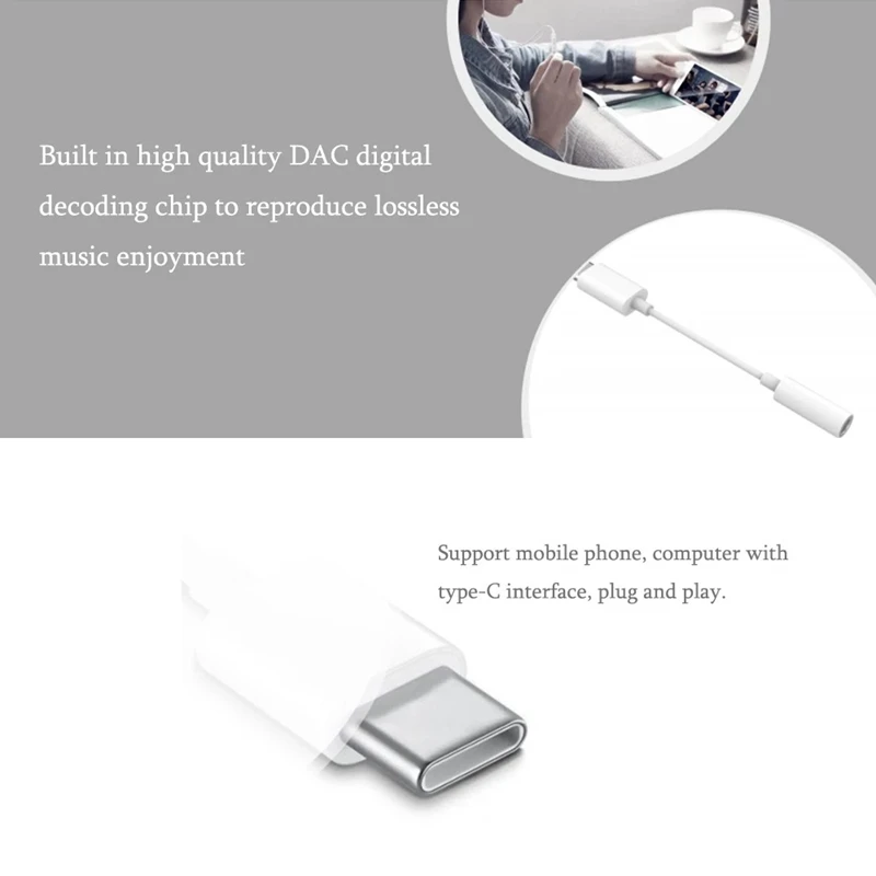 CK10 HIFI DAC Earphones Amplifier Type C to 3 5mm o Adapter Hi Res Super Earphones Converter Lossless