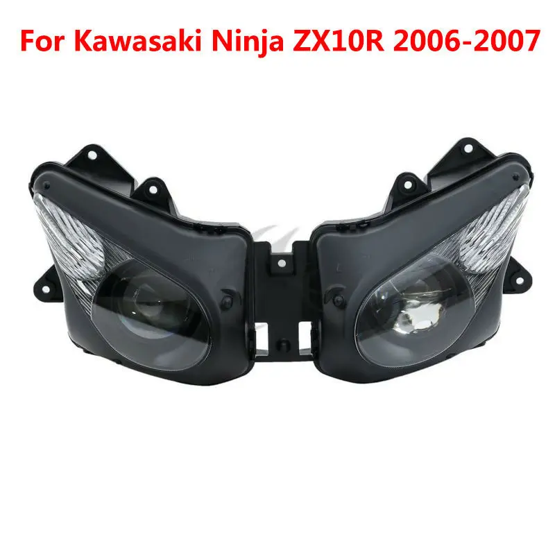 Мотоциклетная Черная передняя фара для Kawasaki Ninja ZX 10R ZX10R 06 07 11 12| |