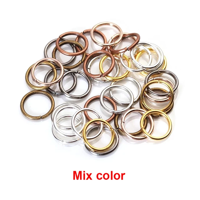 100-200pcs DIY Jewelry Findings Open Single Loops Jump Rings Split Ring for jewelry making Open Jump Rings Connectors Wholesale Mix color