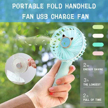 

Portable Fans Fold Handheld Usb Charging Fan Speed Adjustable 3 Speed Hanging Fan Rechargeable Folding Handheld Cooler#p40