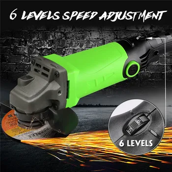 

220V 1350W Multi-function Angle Grinder 6 Levels Speed Adjustable Polishing Machine Refit Angle Grind Grinding Drilling Tools