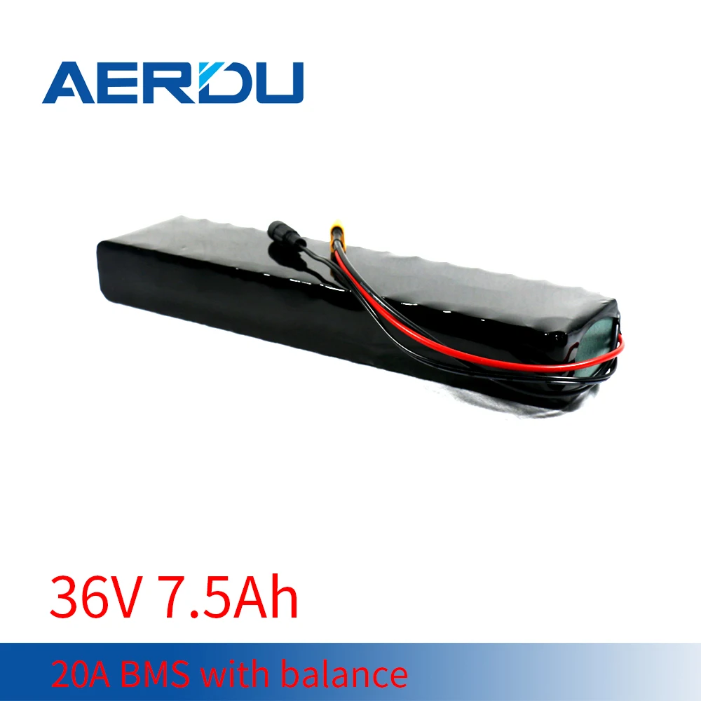 AERDU 36V 10S3P 7.5Ah 18650 литиевый аккумулятор 2500mAh ячеек Встроенный BMS Перезаряжаемый для