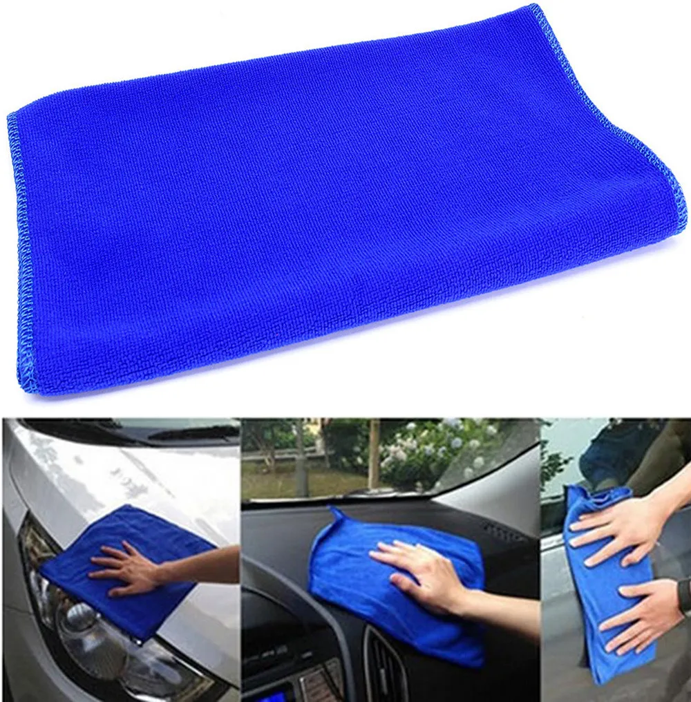 Новая практичная 1 шт. синяя мягкая впитывающая ткань для мытья Авто Уход полотенце из микрофибры губки для чистки#0
