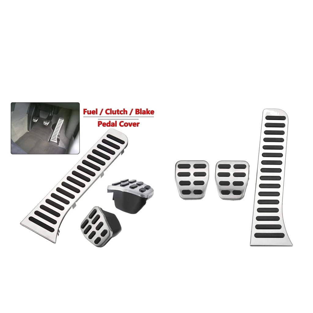 2Set Brake Gas Accelerate Pedal Footrest Cover For  GOLF MK5 MK6/ For Jetta MK5 MK6