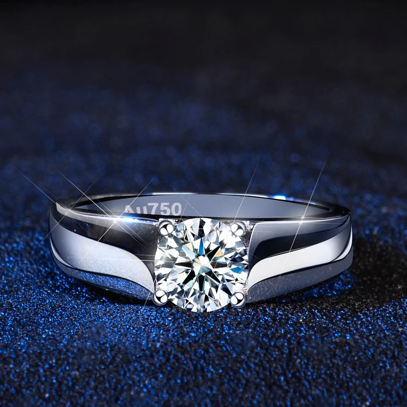 2021 Classic 1CT men's  925 sterling Silver Moissanite Ring Diamond Jewelry for Men,gifts for Men Uxury Jewelry 