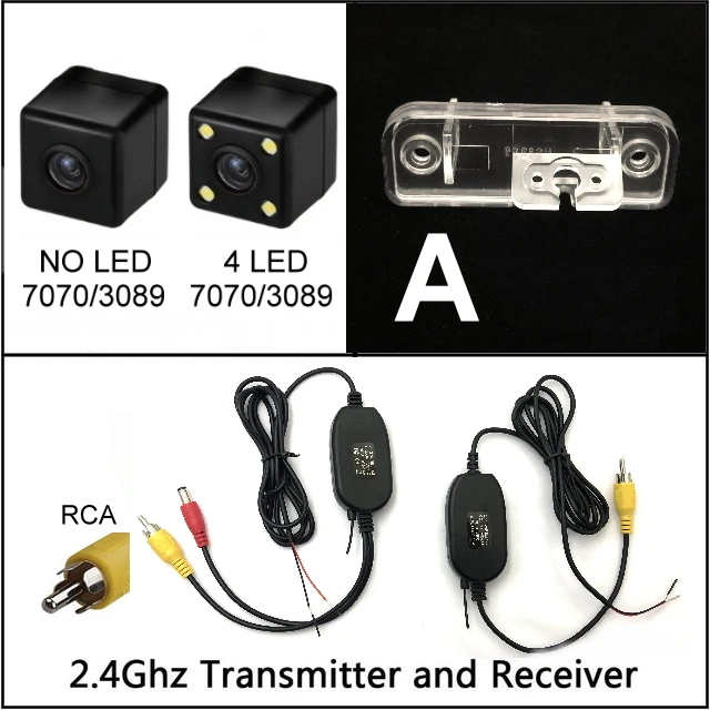 wireless Camera Для Mercedes Benz C W203 E E200 E220 E240 E280 E300 E320 HD Автомобильная Парковка заднего вида резервная камера заднего вида ночного видения - Название цвета: wireless Camera