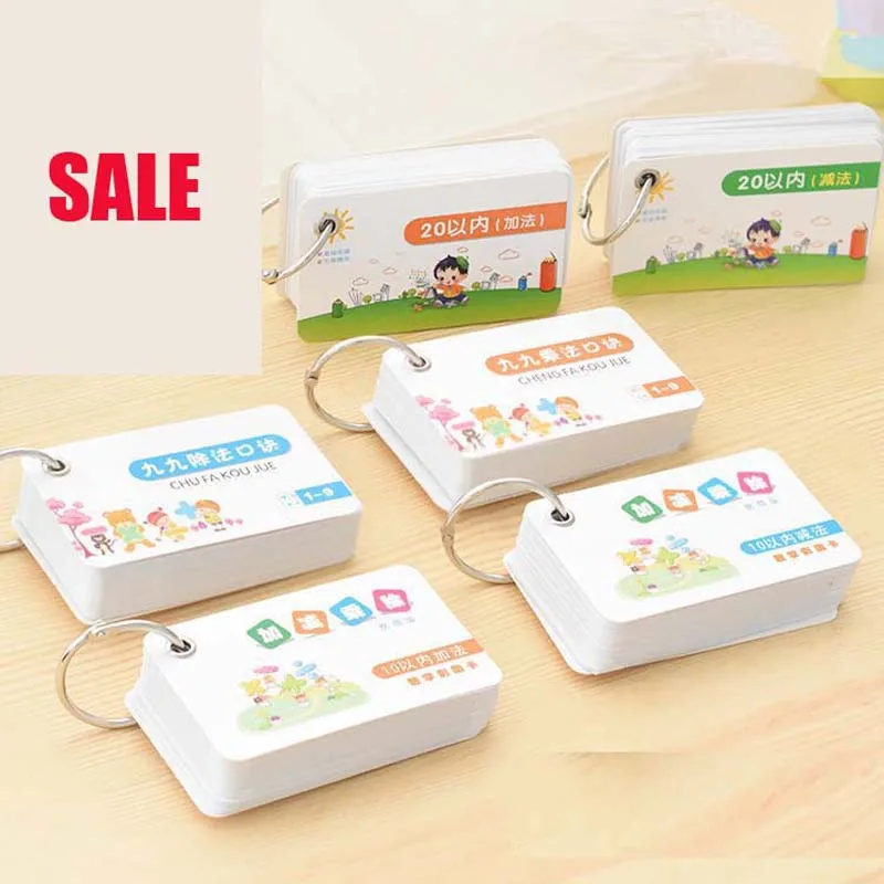 

Addition, Subtraction, Multiplication And Division Learning Cards For Young Children Mathematics Learning Literacy Cards