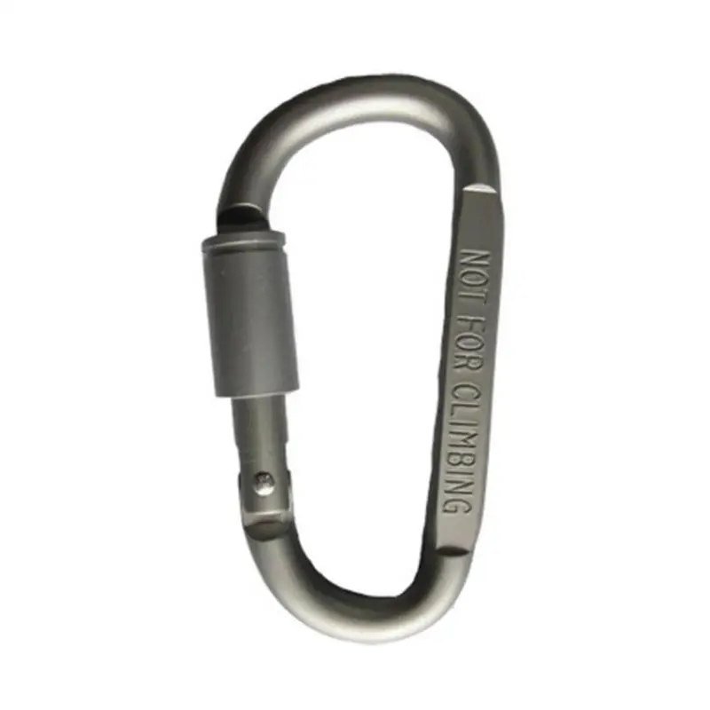 6pcs Outdoor Climbing Backpack Buckle Aluminum Alloy D-ring Carabiner Keychain Lightness Portability Convenient Carrier