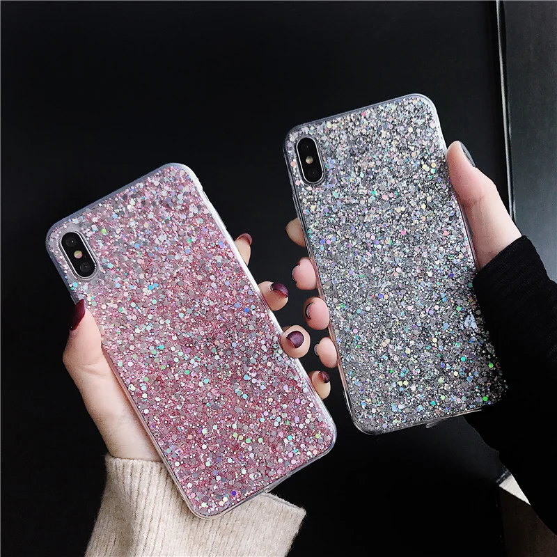 Модный трендовый чехол с блестками и кристаллами для iPhone SE 2 2020 4 7 дюйма 11 Pro XS Max X XR