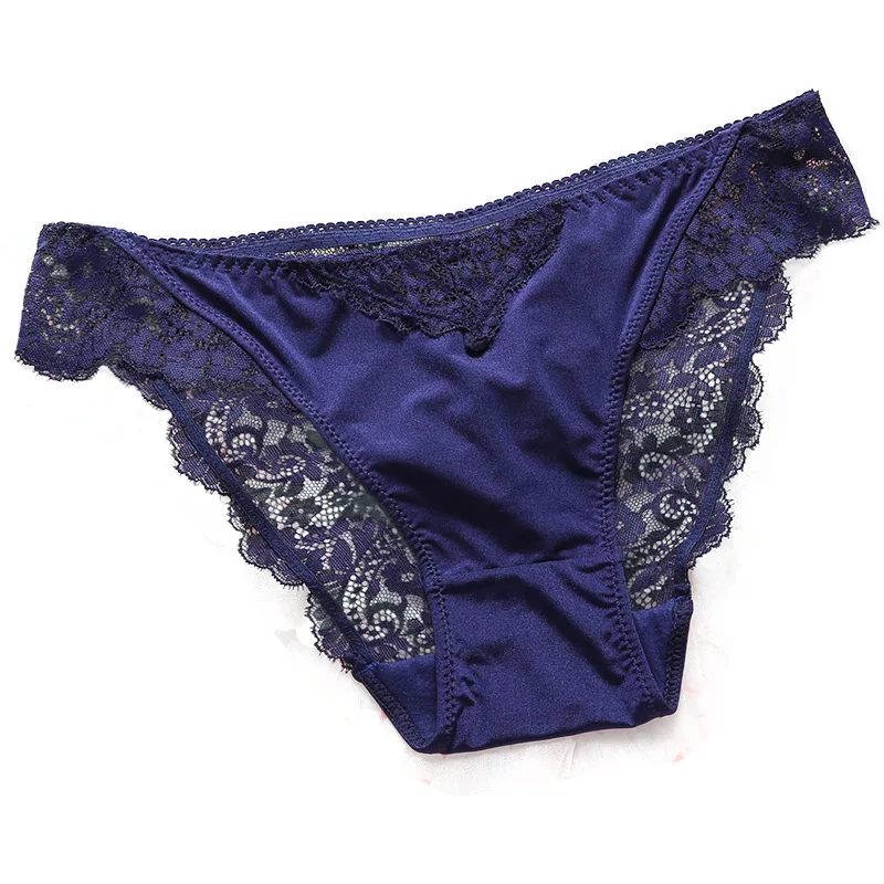 

2021 Women's Sexy Panties Temptation Lace Underwear Seamless Low Waist Briefs Large Size New Style Girls