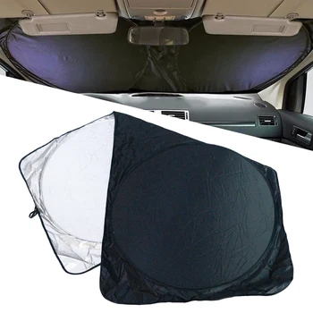 

beler Car Universal 150x70 cm Front Rear Window Windshield Foldable Jumbo Large Sun Shade SUV Visor Block Cover Full Set