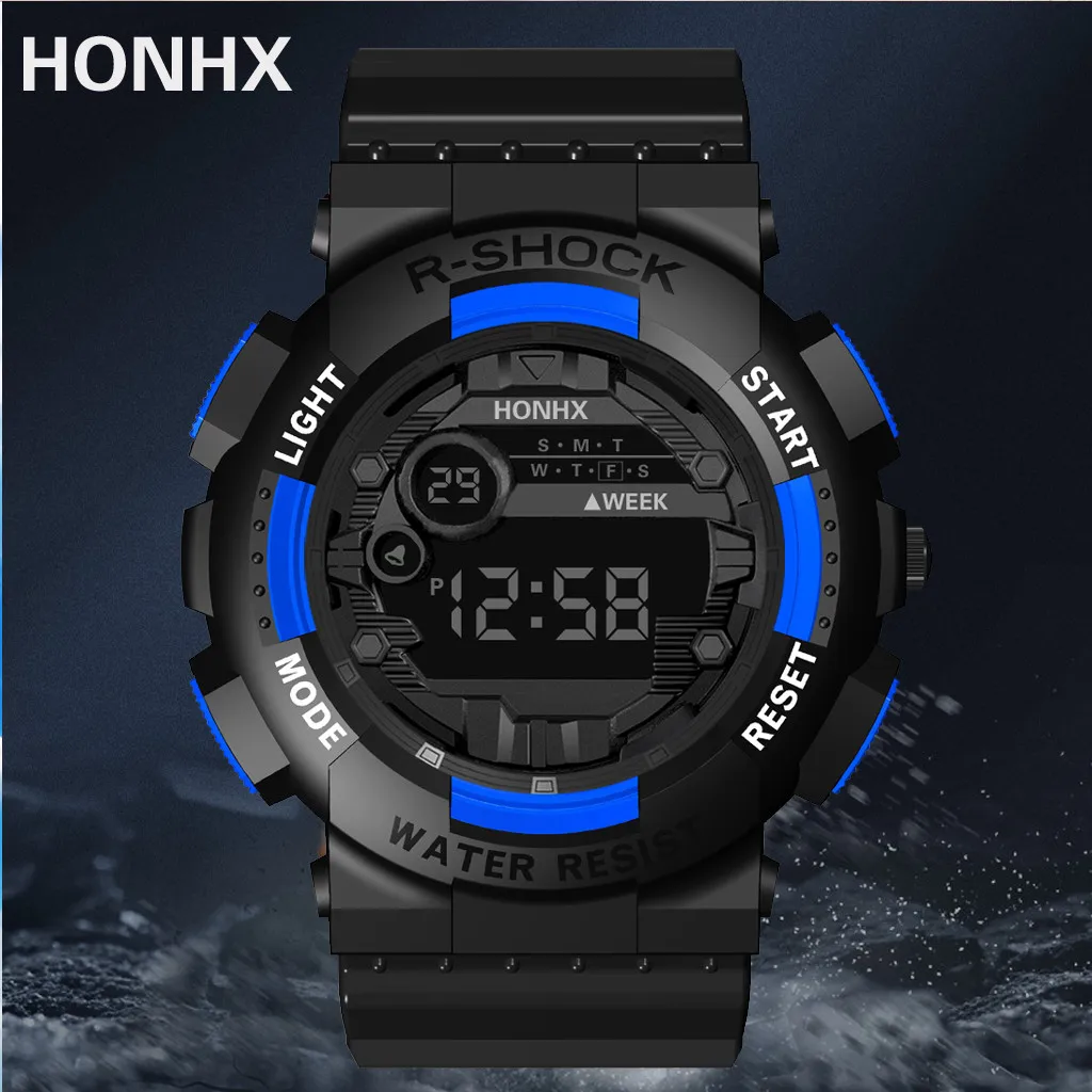 Мужские часы Топ бренд honhx роскошный для мужчин s цифровой светодиодный часы Дата Спорт для мужчин открытый электронные часы#20