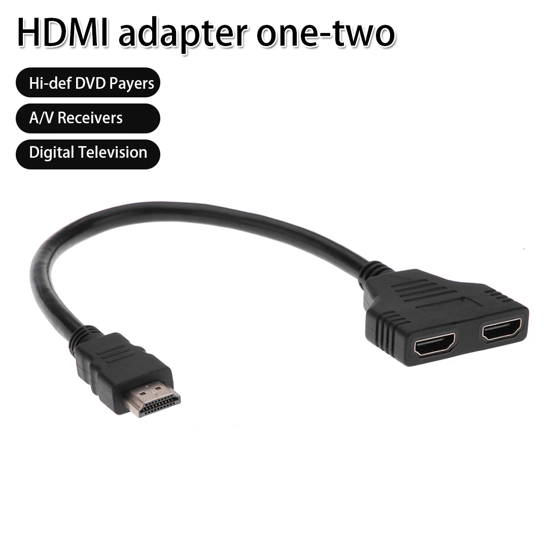 Кабель-разветвитель HDMI 1 Мужской Двойной адаптер в HD светодиодный ЖК-телевизор конвертер Del Divisore