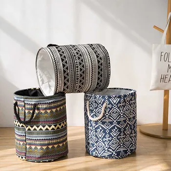 

Bohemia Folding Laundry/Storage Basket Kids Toy Book Storage Basket Sundries Clothes Organizer Storage Box Home Container Barrel