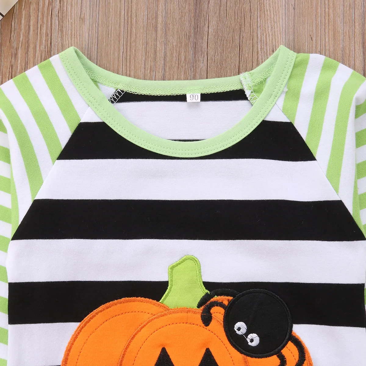 0-18M Halloween Newborn Baby Girl Boy Rompers Long Sleeve Cartoon Pumpkin Striped Jumpsuit Playsuit Autumn Baby Costumes