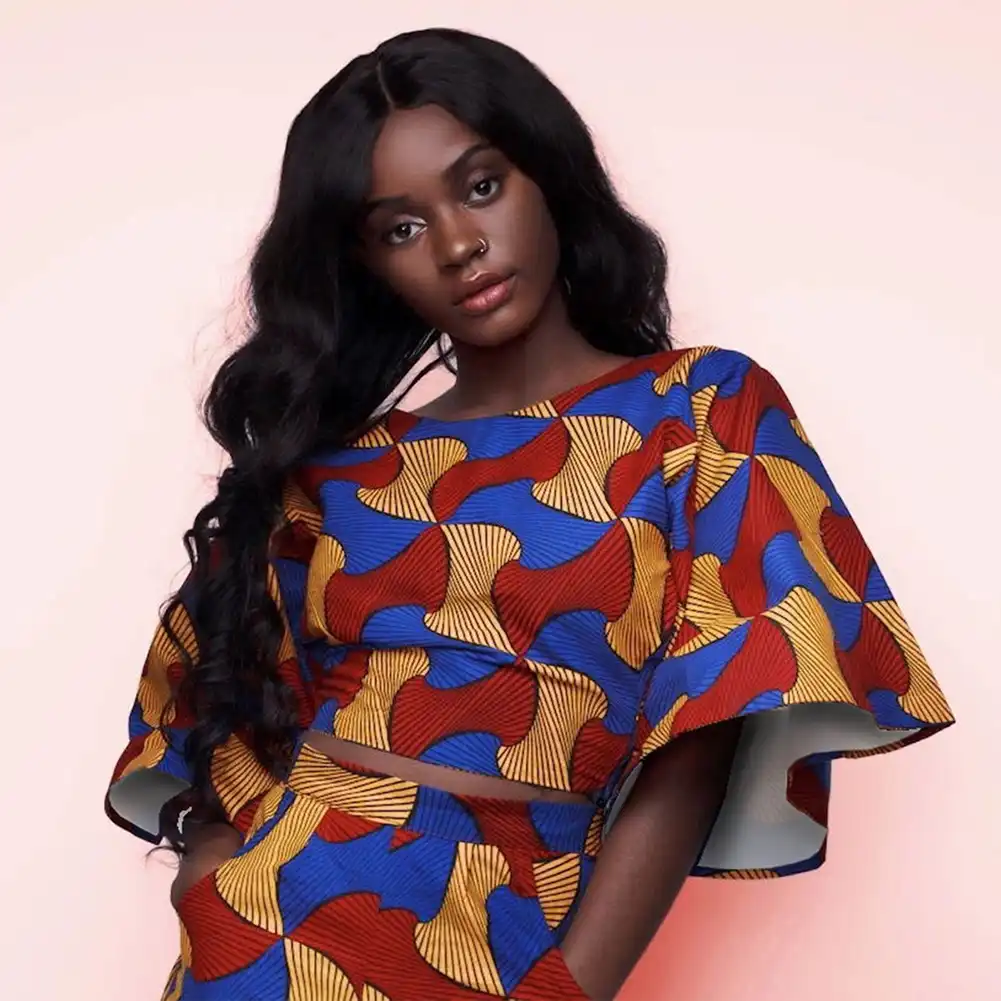 africa cut out crop top