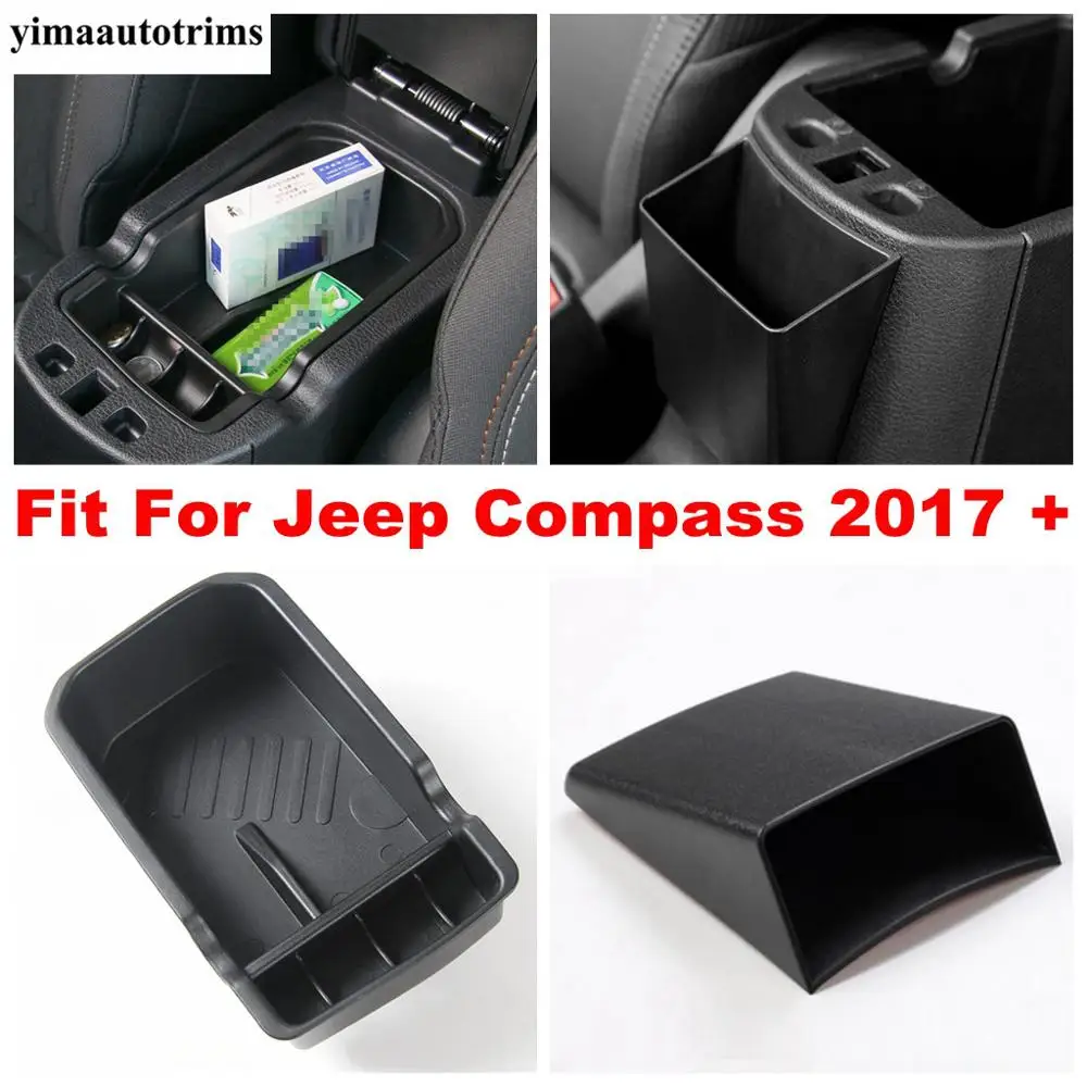 

Auto Car Central Control Armrest Storage Box Container Holder For Jeep Compass 2017 - 2020 Glove Organizer Case Car Accessories