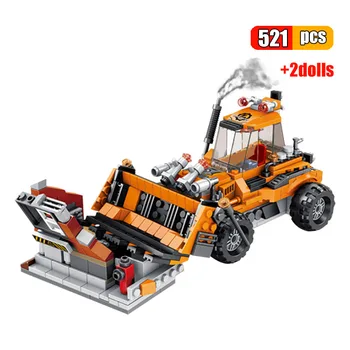 

521Pcs City Engineering Mechanical For Technic Car Forklift Truck Set Models Building Blocks Educational Toys Brick for Children