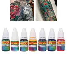 7 Colors 10ml Professional Semi-permanent Safe Tattoo Pigment Beauty Makeup Art Microblading Tattoo Ink Supplies For Beginners
