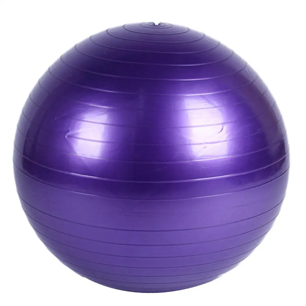 purple Fitness Massage Ball Bouncing Ball Gymnastic Exercise Yoga Balance 55cm/21.7inch Ball - Цвет: purple