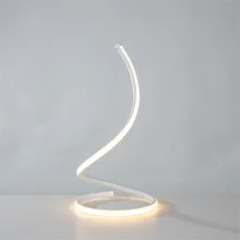 Lámpara de mesa Espiral de LED para el hogar, sala de estar, dormitorio, iluminación, luz de noche