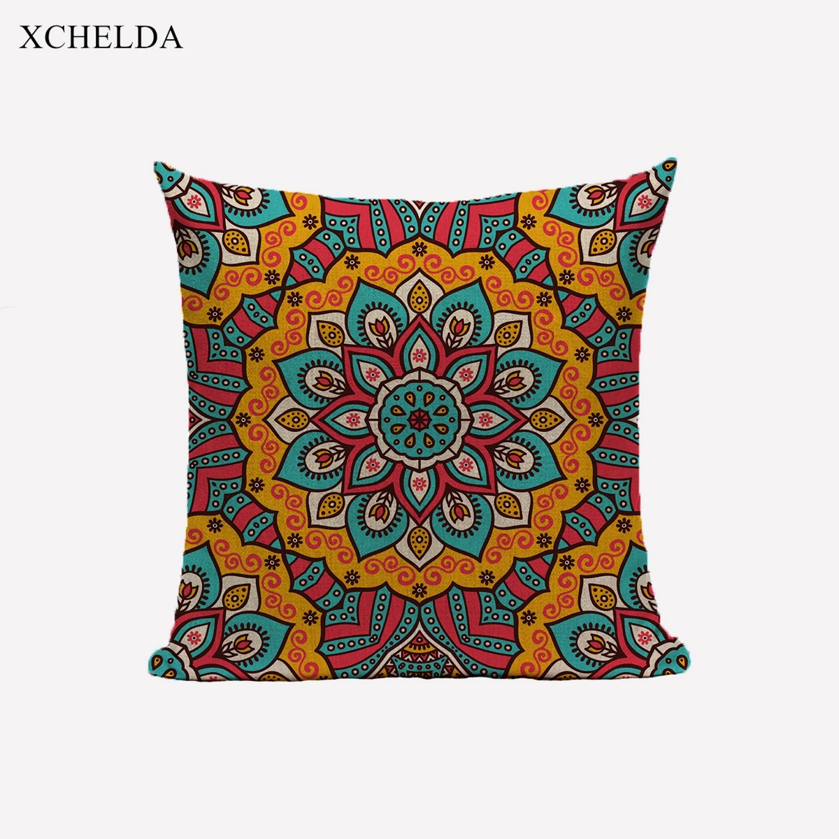 Boho Style Decorative Sofa Cushions Cover Home Decor Custom Pillowcase Mandala 45*45 40X40 Linen Couch Throw Pillow Case