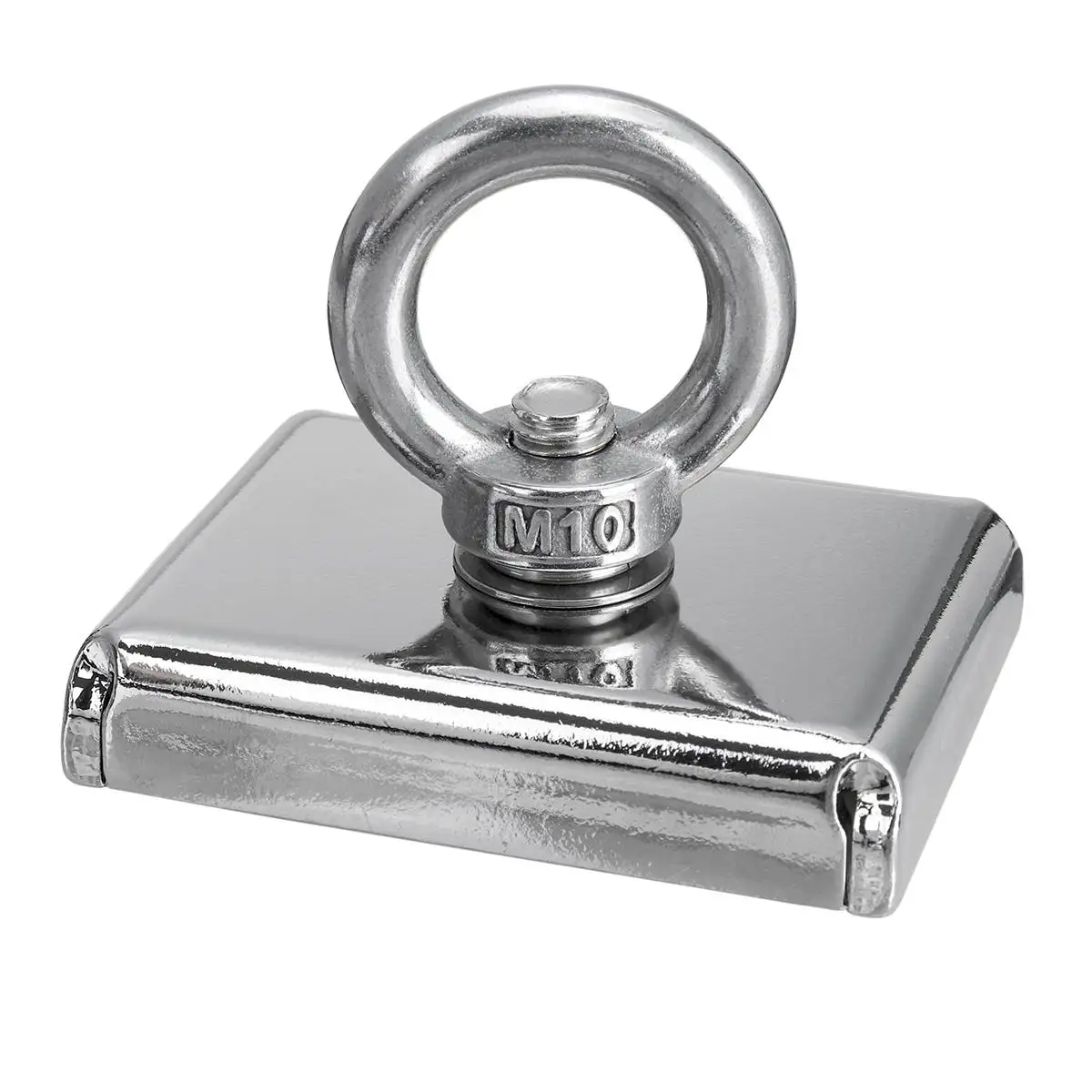 D75 300KG Square Strong Magnet Pot Fishing Magnets Salvage Fishing Hook Magnets Strongest Permanent Powerful Magnetic With Ring