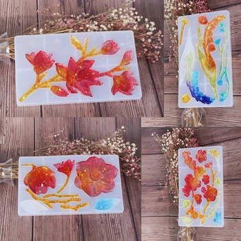 

Crystal Epoxy Resin Mold Flower Necklace Pendant Casting Silicone Mould DIY Crafts Jewelry Making Tools Dropship