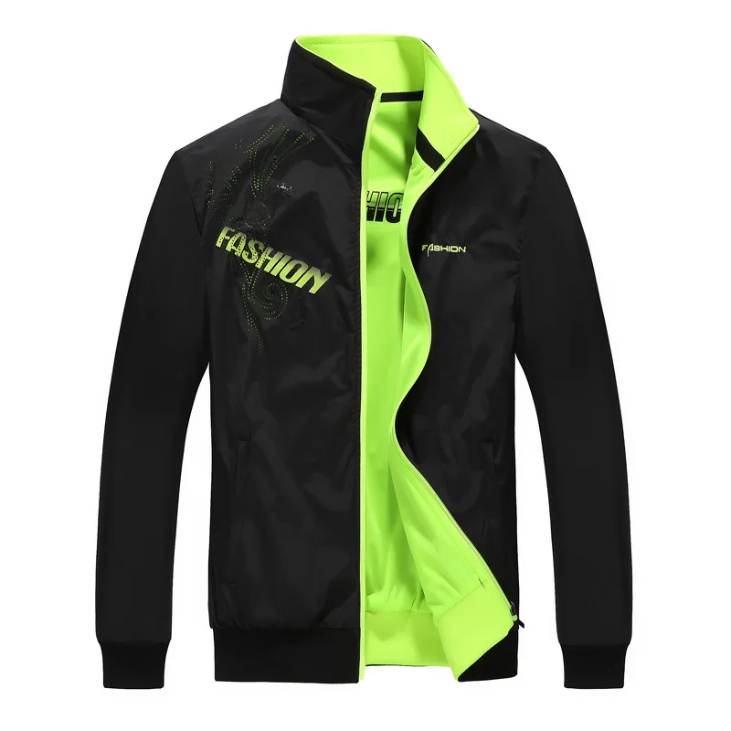 

2019 Men Autumn Spring Climb Trekking Camp Fish Hiking Jacket Outdoor Coat Stand Collar Boy Sport Cloth Plus Size Oversized