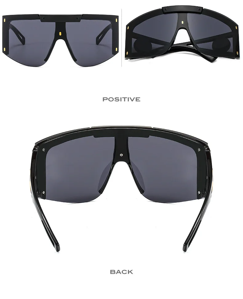 Men's Mask Goggles Sunglasses For Women Fashion One Piece Square Sun Glasses Men Oversized Ladies Eyeglasses UV400 oculos H146 square sunglasses