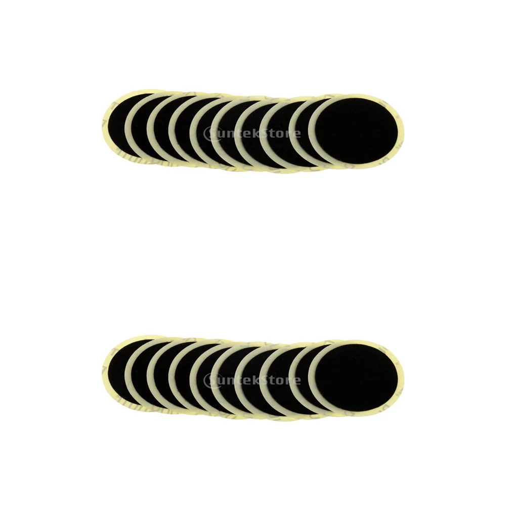20x Bicycle Rubber Patches, Self-adhesive Motor Bike Tyre Tire Puncture Patches, Bicycle Tire Fast Repair Tools