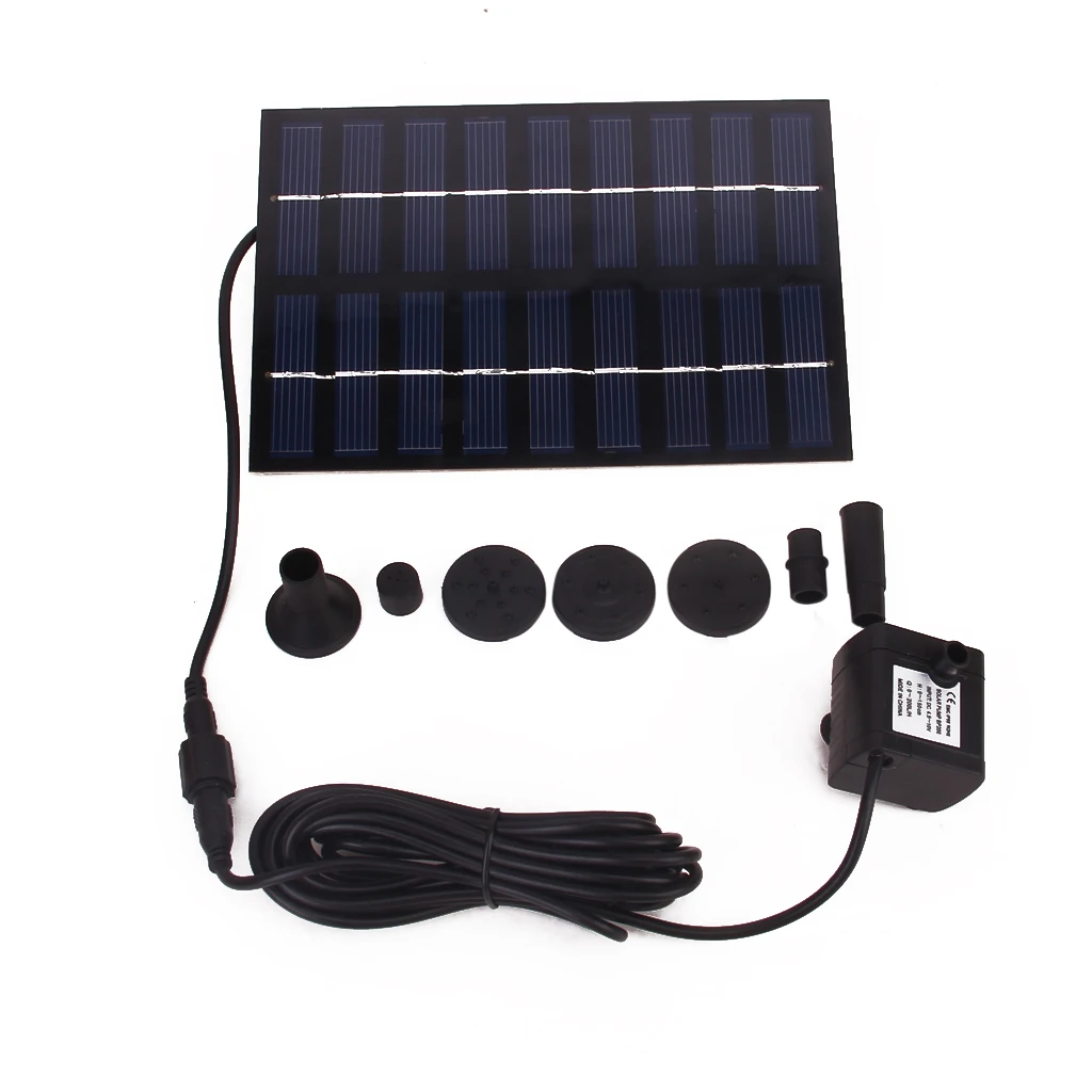 New Solar Panel Powered Brushless Water Pump Fountain Pond Pool Garden Kit 3#