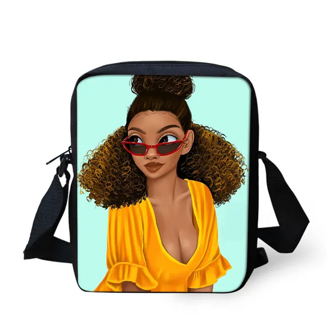 WHEREISART афро черная волшебная сумка-мессенджер для девочек, детская плечевая сумка, африканские сумки через плечо для женщин, маленький кошелек, мини-сумки - Цвет: YQ2752E