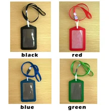 Для женщин и мужчин PU кожаный ремень на шею карты автобус ID Держатели карамельных цветов идентификационный значок с ремешком банк держатели кредитных карт